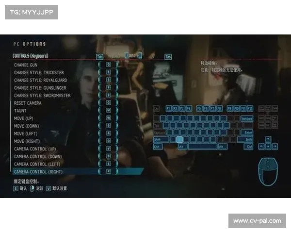 鬼泣5技能键盘：左右推以中心为焦点